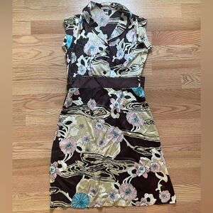 Yumi Kim VINTAGE 100% Silk Floral Dress szMed/Large